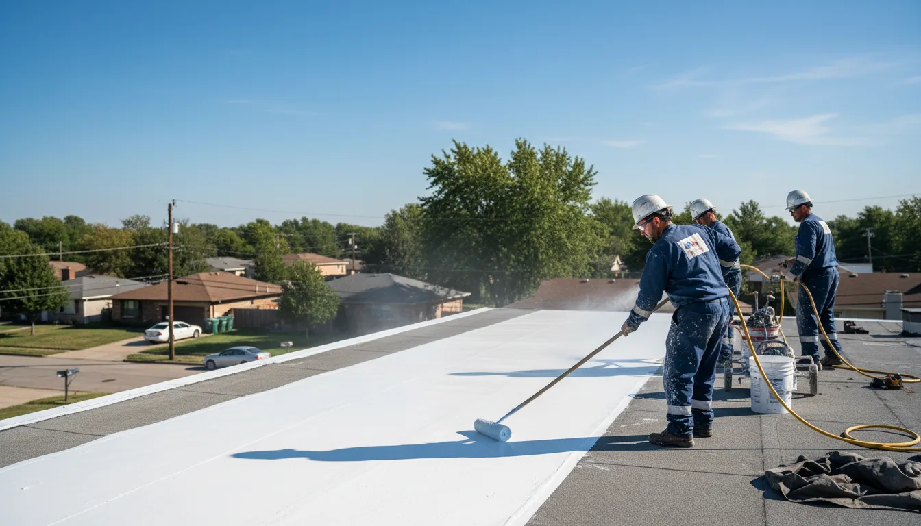 Commercial roof coating in Milan, KS near me